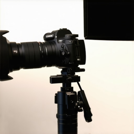 Professional camera setup demonstrating focus stacking and HDR imaging in a studio environment