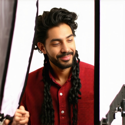 Optimal Studio Lighting Setup Creator fine-tuning studio lighting with softboxes and reflectors