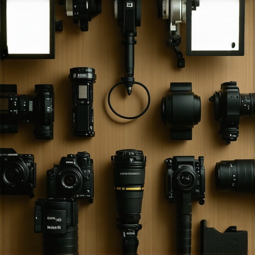 A modern creator's studio with camera, softbox lighting, and microphone arranged for optimal recording quality.