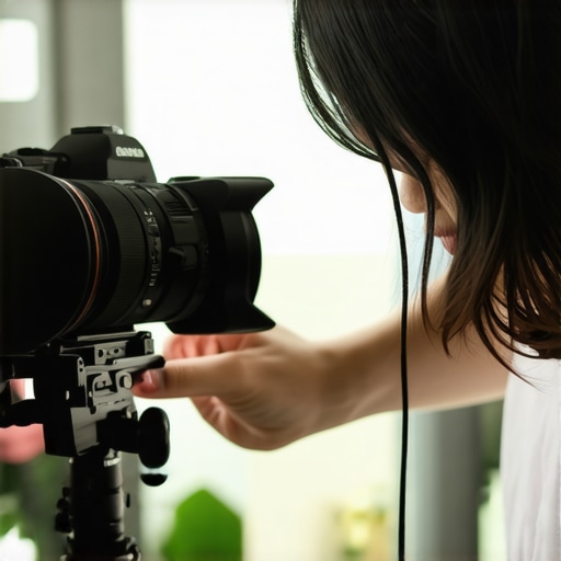 Creator cleaning and organizing professional studio gear, microphones, and cameras