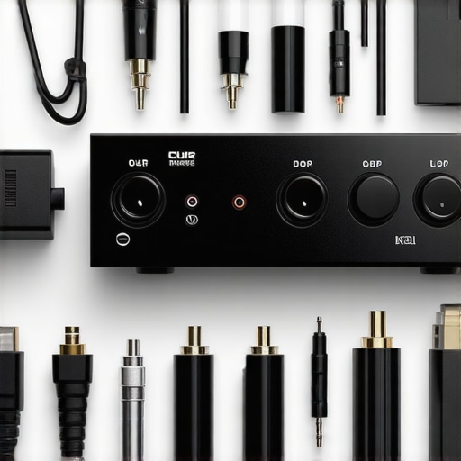 Creator workspace with audio equipment demonstrating ground loop isolation and cable management