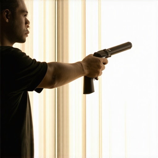 Creator positioning shotgun mic on boom arm amidst soundproof panels for clear audio