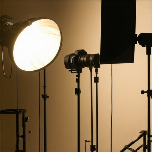 A well-lit professional studio with camera gear focused on a subject, demonstrating optimal setup for high-resolution video filming