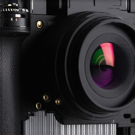 Mirrorless camera fitted with a heatsink showing active cooling design