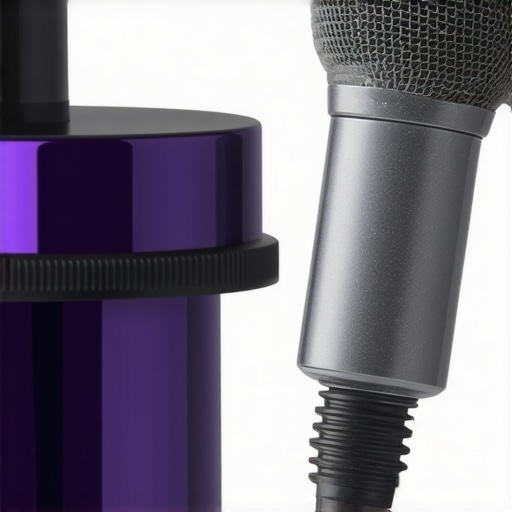 Person cleaning microphone connectors with dielectric grease in a home studio setting