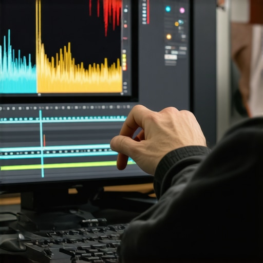 A person manipulating contrast curves on a video editing application.