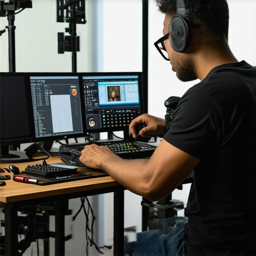 A creator cleaning and inspecting their studio gear for optimal performance.