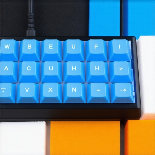 Close-up of a mechanical keyboard with foam padding underneath demonstrating noise reduction techniques.