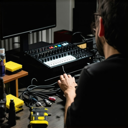 Maintaining Your Creator Gear for Longevity Content creator organizing and maintaining their studio setup