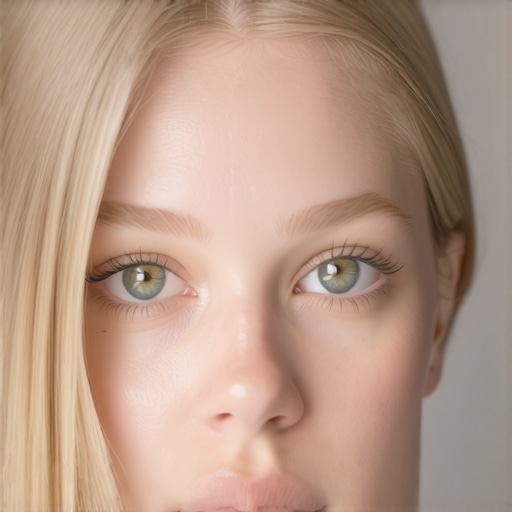 Studio lighting setup showing light positioned above and in front of the subject for optimal eye brightness.