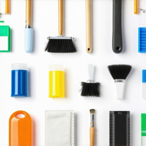 A tidy studio setup with tools and equipment arranged for maintenance and efficiency.