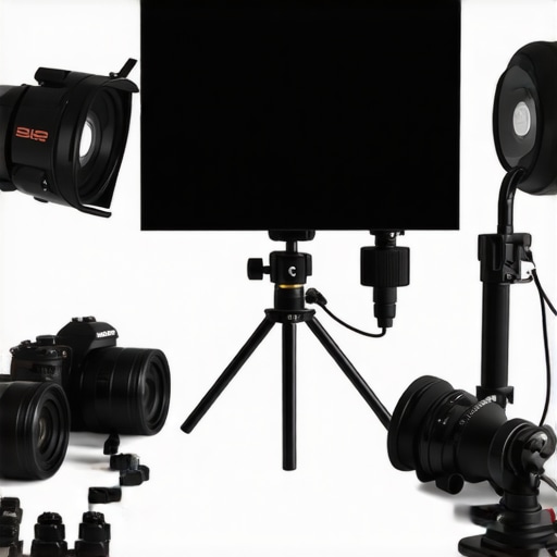 Organized studio setup showing camera, microphone, and lighting gear maintained for optimal performance.
