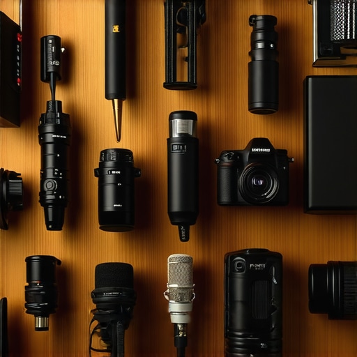 Well-Maintained Content Creator Studio Organized creator workspace with clean microphones, cameras, and lighting for long-term content production