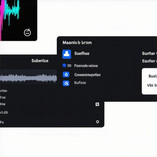Screenshot showing buffer size adjustment in streaming software settings for audio latency control.