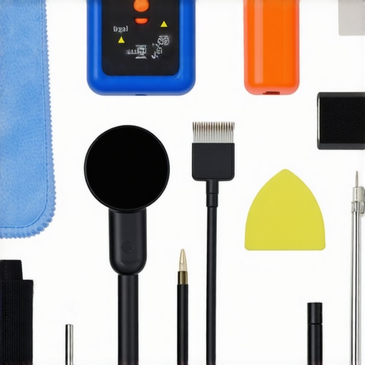 A collection of professional creator maintenance tools laid out for easy access.