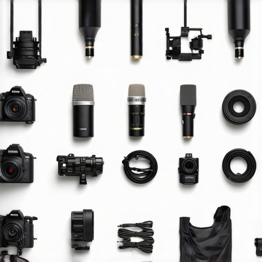 A professional creator's workspace with organized equipment and proper cable management tools.