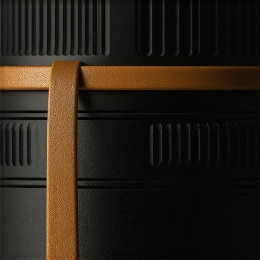 Close-up of camera lens zoom ring wrapped with a rubber band for tighten grip