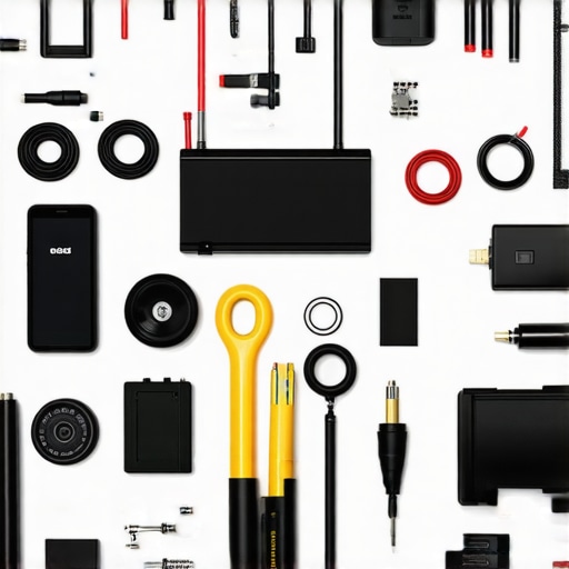 Studio Maintenance Setup Organizer arranging microphones, cables, and lighting tools in a creator's studio