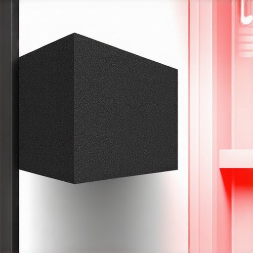 Diagram showing the benefit of an air gap behind acoustic foam for better sound absorption.