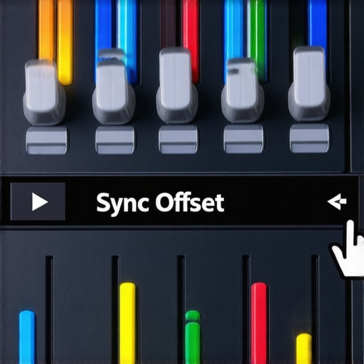 A screen capture showing how to calibrate audio delay and sync offset in streaming software.