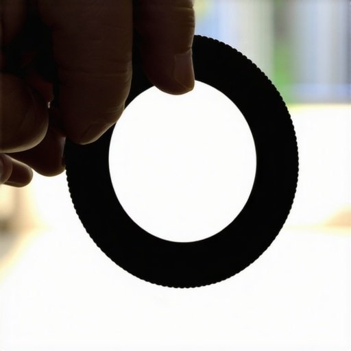 Close-up of a creator adjusting a variable ND filter on a camera lens to manage sunlight.