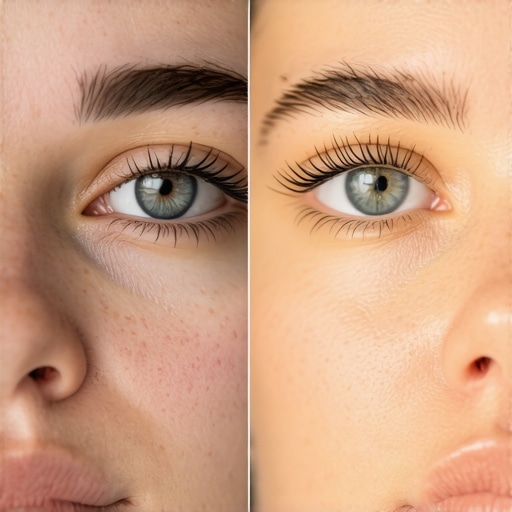 A comparison showing the difference between low quality and high quality color rendering in studio lighting.