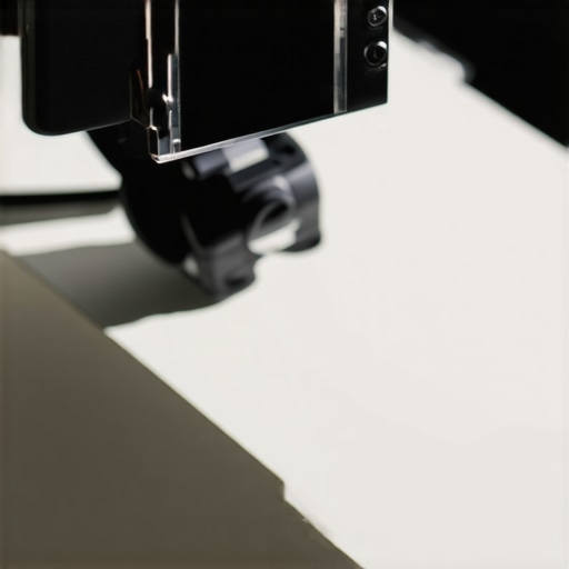 A small mirror clamped to a camera tripod reflecting the active camera LCD screen for easy self-monitoring.