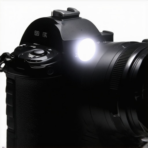 Checking a mirrorless camera sensor for dust with a flashlight