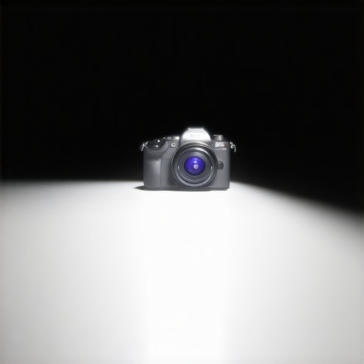 Creator inspecting a mirrorless camera sensor with a flashlight and air blower