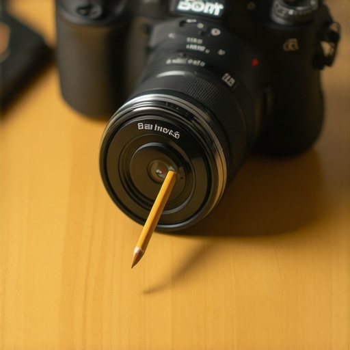 Close up of cleaning camera battery contacts using an eraser for better power connection