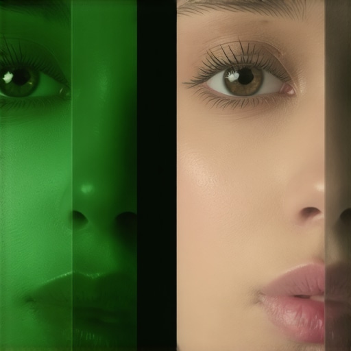 Comparison between poor quality LED lighting and high-CRI lighting for skin tones