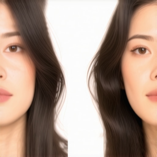 Comparison showing the difference between harsh distant lighting and soft close-up diffused lighting for video content.