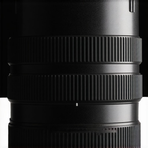 Close-up of rubber bands wrapped around a camera lens ring for better focus control.