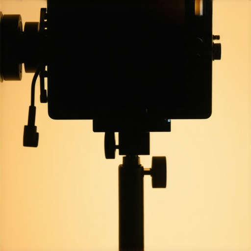 A small hardware store mirror used as a monitor for a camera without a flip screen.