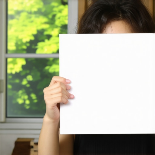 Creator using a foam board to reflect light for a DIY studio setup