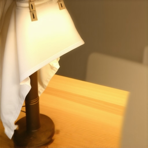 A demonstration of a white t-shirt used as a light diffuser on a desk lamp for a creator studio.