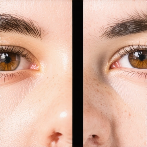 Portrait showing the effect of negative fill using a black V-flat board in a home studio setup.