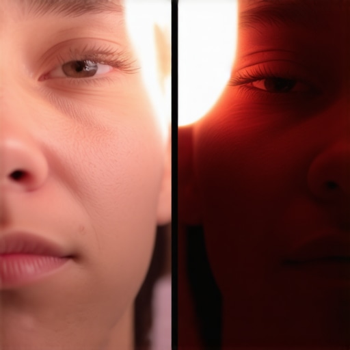 Comparison of flat lighting and professional cinematic lighting with negative fill for content creators