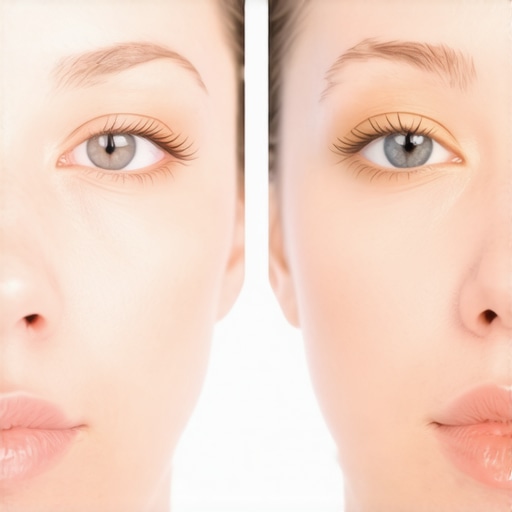 Comparison of harsh and soft lighting on a creator's face
