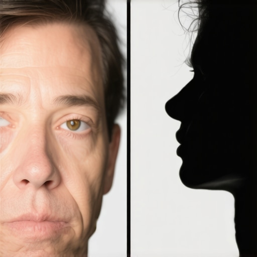 Comparison of harsh flat lighting versus professional soft lighting for video creators.