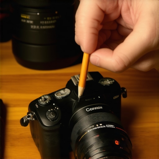 Cleaning camera battery contacts with an eraser to prevent power failure