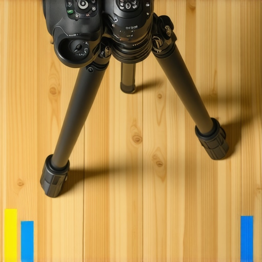 Marking Studio Gear Positions on Floor Colorful painter's tape marking tripod positions on a studio floor for consistent setup