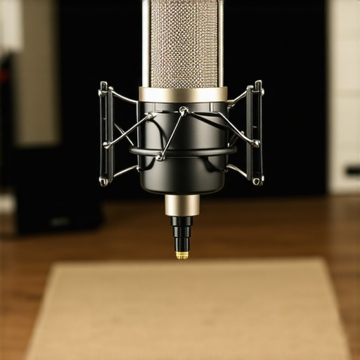 Professional microphone setup with acoustic treatment and proper distance for clear audio.