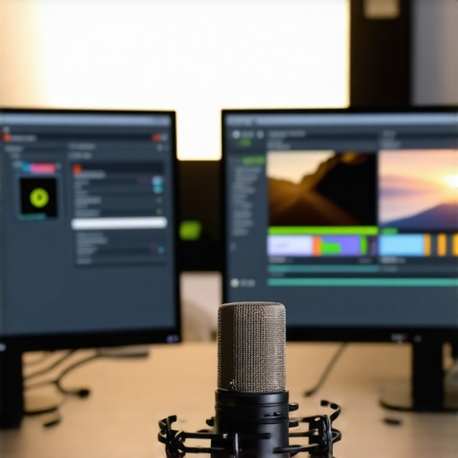 Close up of streaming software bitrate and encoder settings on a monitor.