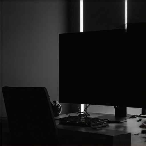 A pro creator setup with bias lighting behind the monitor to improve color perception.