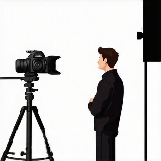 A diagram showing a person positioned between a camera and a distant wall to create a natural blurry background.