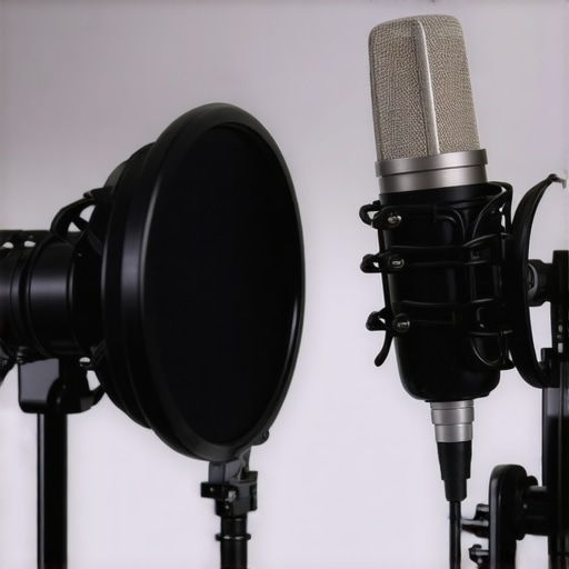 A creator speaking into a microphone showing proper distance for audio clarity