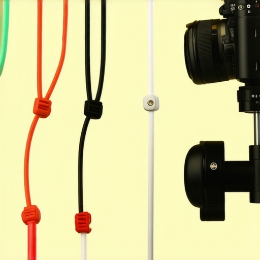 A professional creator setup featuring clean cable management and a camera mount.