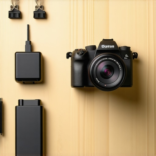Professional studio cable management and dummy battery setup