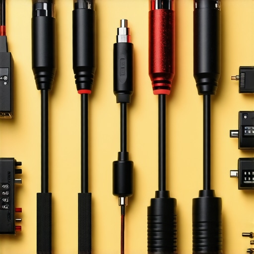 Professional cable management and XLR interface setup for content creators